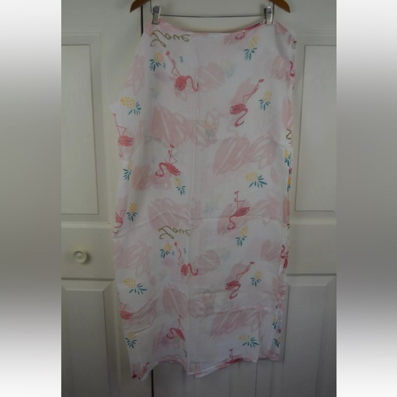 Monarca Flamingo Pineapple Love Baby Swaddle Blanket Muslin Bamboo Pink White - Picture 5 of 6